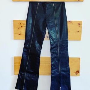 Pantalon en vrai cuir avec zippers ⚡️ pour rocker